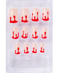 Adhesive bloody nails in box