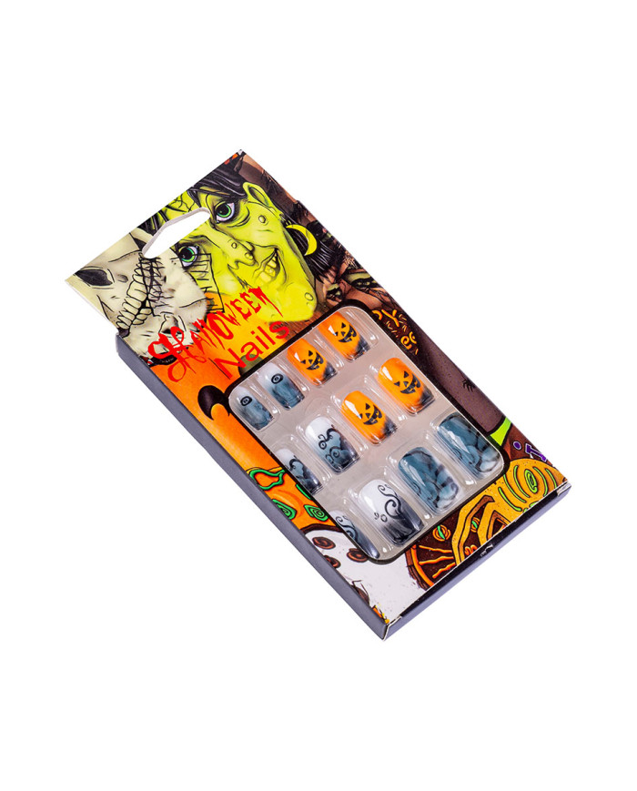 Uñas adhesivas de Halloween en caja