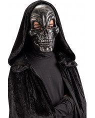 Hard plastic grey skull mask suitable for horror and Halloween