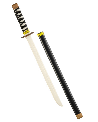 Épée samouraï avec fourreau l. env. 60 cm avec étiquette volante / étiquette