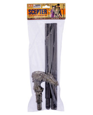 Bâton démontable avec pommeau dragon l. env. 85 cm avec étiquette volante / étiquette