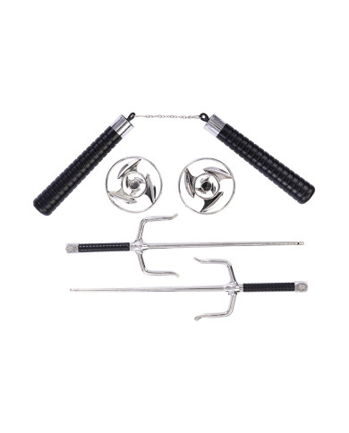 Armes ninja (5 pcs) dans un sachet avec carte d’en-tête