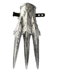 Gant avec lames en plastique gris l. env. 26 cm avec étiquette volante / étiquette