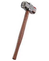 Massue sanglante en plastique l. env. 53 cm avec étiquette volante / étiquette