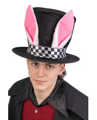 Fabric rabbit ears hat h.cm. 20 with hangtag/label