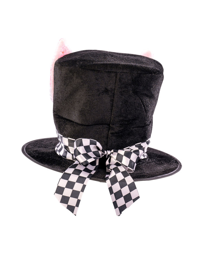 Cappello con orecchie coniglio in tessuto h cm. 20 ca con cartellino/etichetta