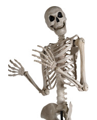 Giant skeleton h. cm 320 w/lights (batteries included) with pedestal in box