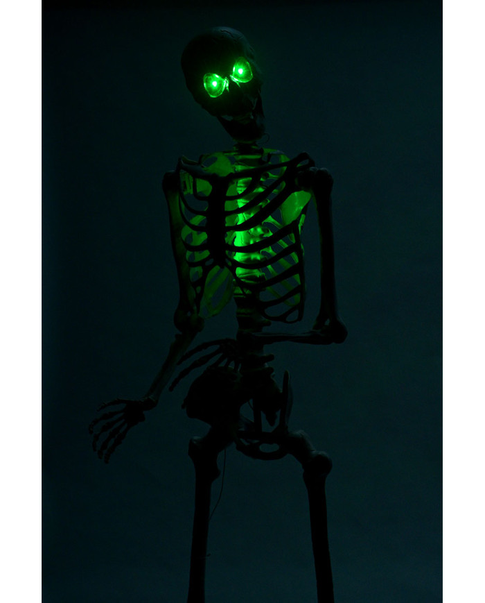 Giant skeleton h. cm 320 w/lights (batteries included) with pedestal in box