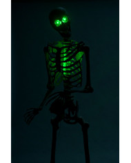 Giant skeleton h. cm 320 w/lights (batteries included) with pedestal in box