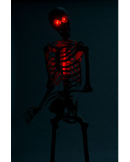 Scheletro gigante h.cm.320 ca.su piedistallo con luci (batterie incluse) in scatola