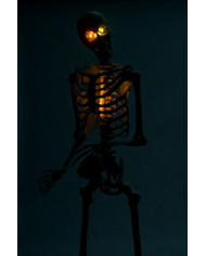 Giant skeleton h. cm 320 w/lights (batteries included) with pedestal in box