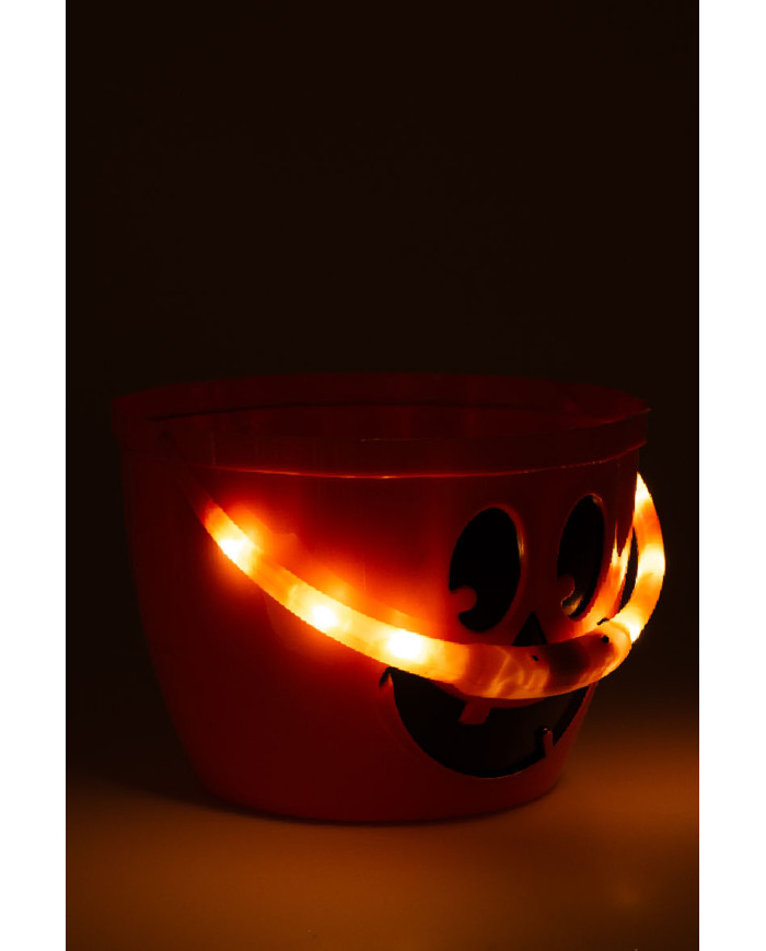 Bucket w/lights (batt.incl.) diam.22 cm with hangtag/label