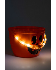 Bucket w/lights (batt.incl.) diam.22 cm with hangtag/label