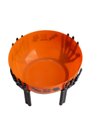 Orange basket w/skeleton hands diam.cm.26 with hangtag/label Orange basket w/skeleton hands diam.cm.26 with hangtag/label