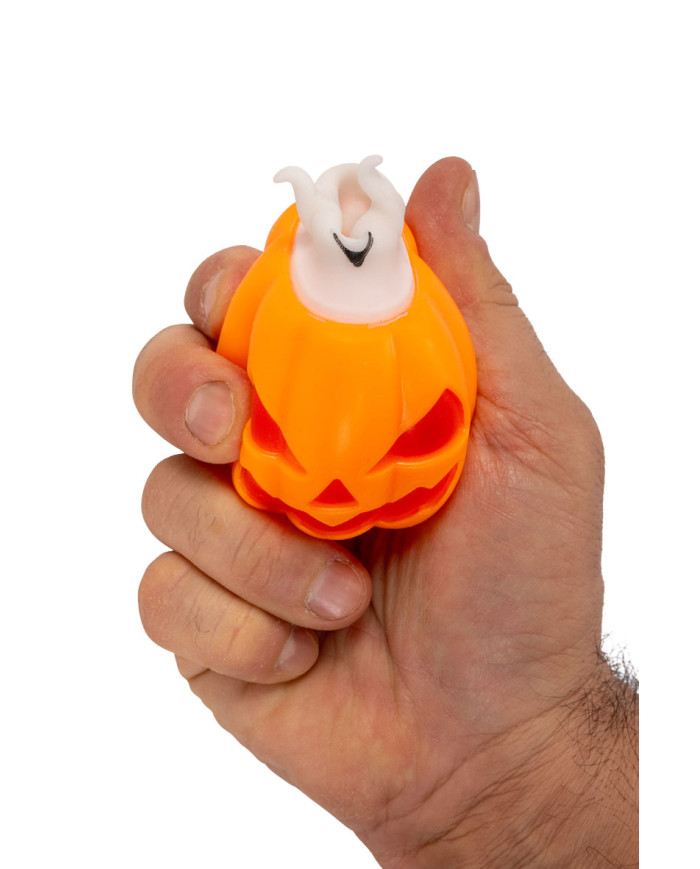 Citrouille anti-stress en caoutchouc diam. env. 7 cm mod.ass. sur un présentoir Citrouille anti-stress en caoutchouc diam. env. 7 cm mod.ass. sur un présentoir