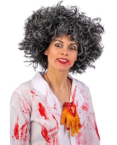 Collana con mano mozzata in lattice con cavallotto