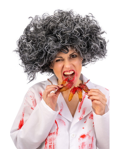 Collar con dedos cercenados de látex con solapa de cartón