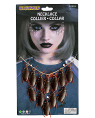 Cockroaches necklace in bag on card Cockroaches necklace in bag on card