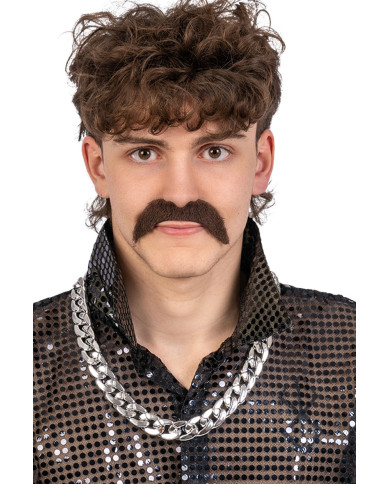 Silberfarbene Halskette aus Kunststoff mit Aufhänger