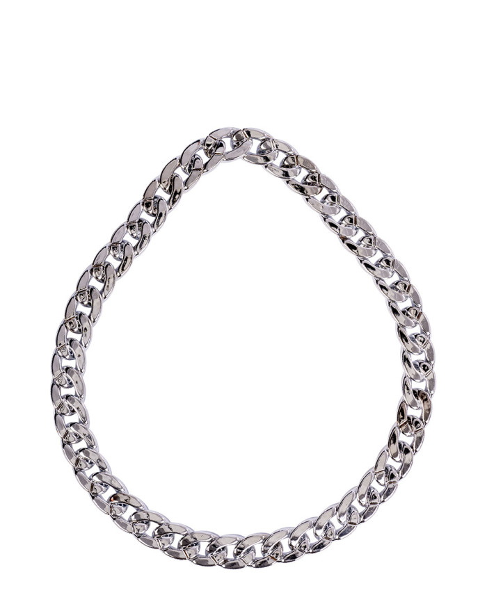 Collana argento in plastica con cavallotto