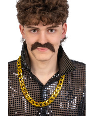 Golden necklace in plastic w/hangtag