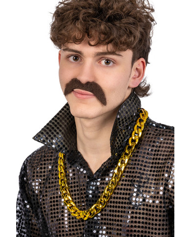 Collar dorado de plástico con solapa de cartón Collar dorado de plástico con solapa de cartón