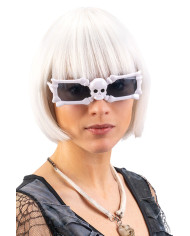 Lunettes Halloween avec os de squelette sur papier cartonné