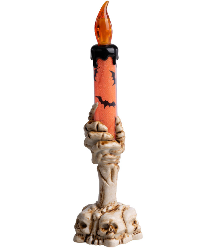 Candelabro con t-light de unos 21 cm de altura (pilas incluidas) en caja