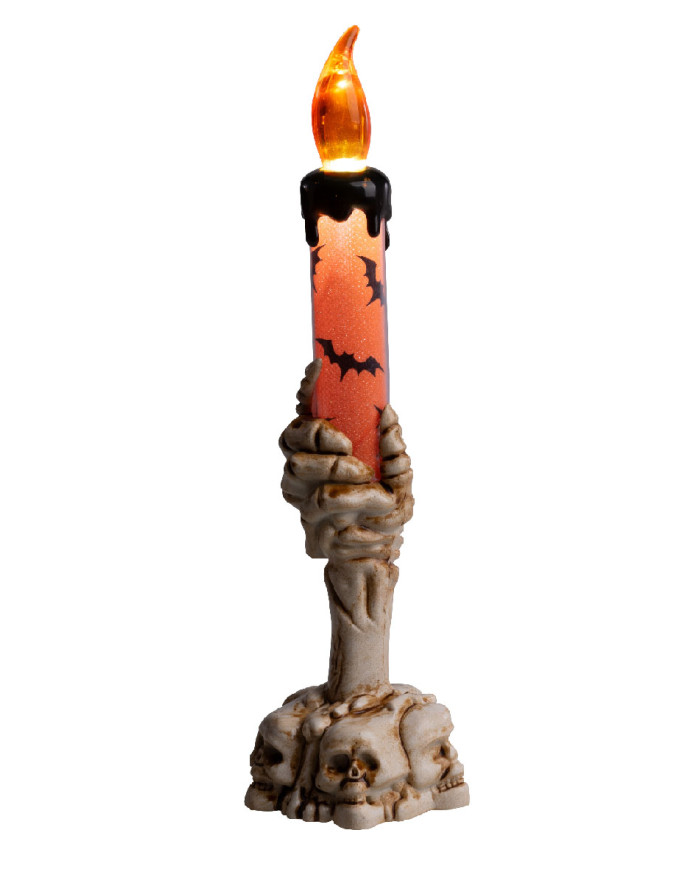 Candelabro con t-light h.cm. 21 ca. (batterie incluse) in scatola