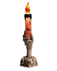 Candelabro con t-light de unos 21 cm de altura (pilas incluidas) en caja