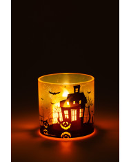 Portacandela con t-light h.cm. 8 ca. (batterie incluse) in scatola