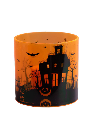 Portavelas con t-light de unos 8 cm de altura (pilas incluidas) en caja