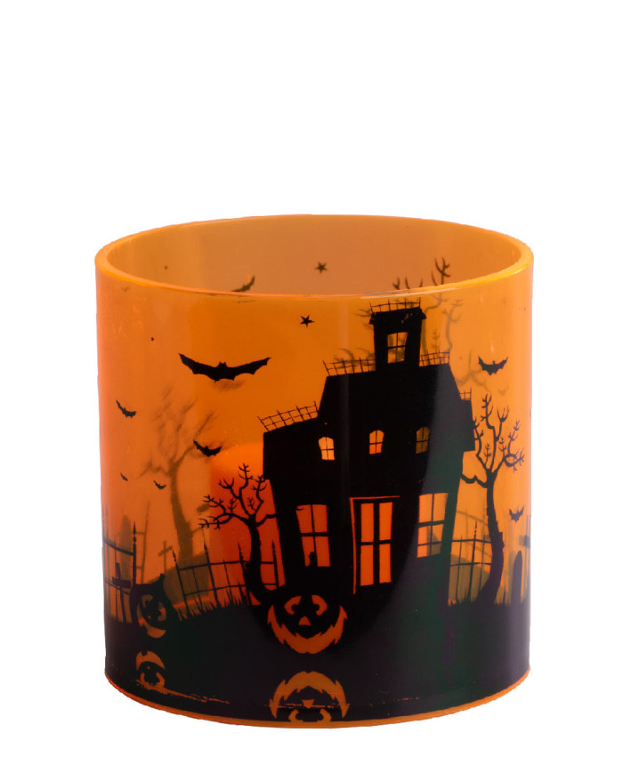 Candle holder w/t-light h.cm. 8 (batt.incl.) in box