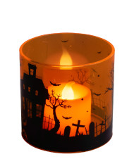 Candle holder w/t-light h.cm. 8 (batt.incl.) in box