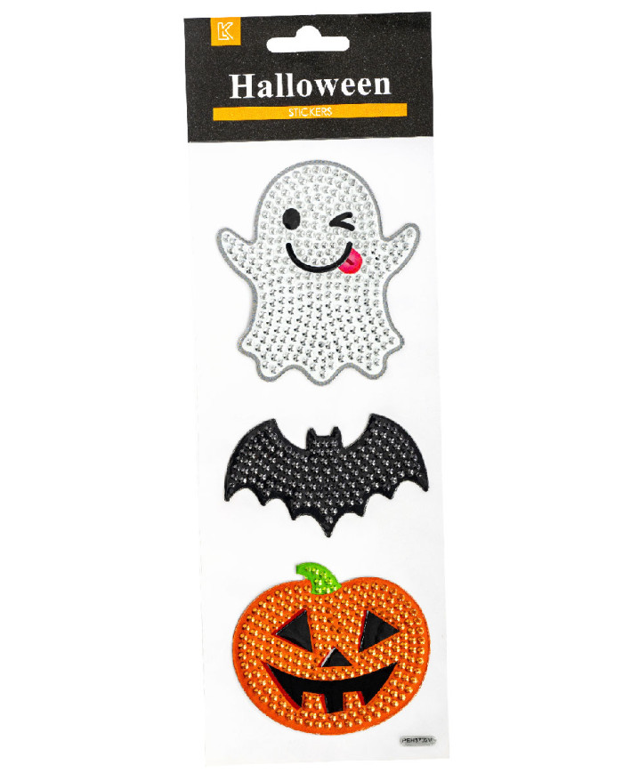 Embossed stickers w/rhinestones in pbh