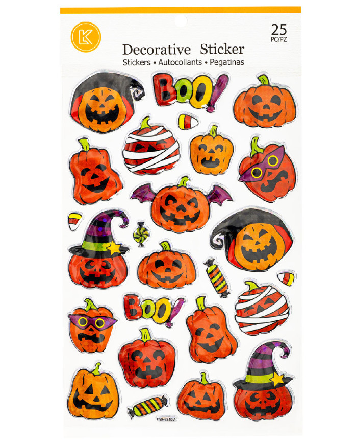 Carpeta pegatinas en relieve en bolsa con solapa de cartón