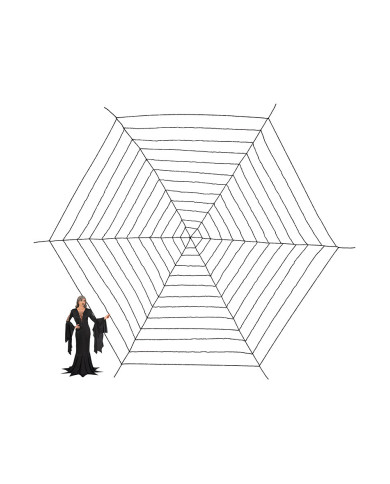 Schwarzes Riesenspinnennetz aus Chenllie Durchm. ca. 500 cm in Beutel mit Aufhänger Schwarzes Riesenspinnennetz aus Chenllie Durchm. ca. 500 cm in Beutel mit Aufhänger