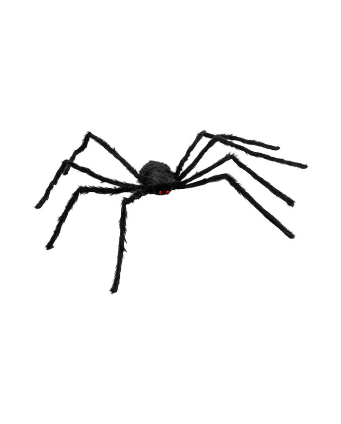 Black furry spider diam. cm. 125 with hangtag/label