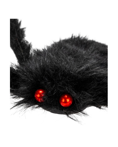 Black furry spider diam. cm. 125 with hangtag/label