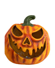 Decorative resin pumpkin w/lights h.cm.33 in box
