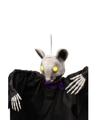 Ratón monstruo para colgar de unos 90 cm de altura con luces (pilas incluidas) con etiqueta colgante/etiqueta adhesiva