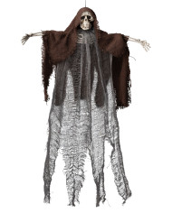 Squelette à suspendre avec cape et capuche h. env. 60 cm avec étiquette volante / étiquette