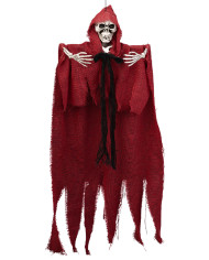 Hanging skeleton w/red dress h.cm. 60 with hangtag/label