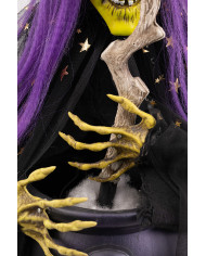 Witch w/cauldron h.cm.60 w/lights, sound and movements (batt. not incl.) with hangtag/label