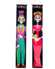 2 mexican skulls banners in fabric h.cm.180 x l.cm. 30 in pbh 2 mexican skulls banners in fabric h.cm.180 x l.cm. 30 in pbh