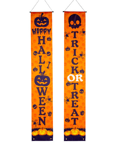 2 happy Halloween banners h. 180 x l.cm. 30, in pbh