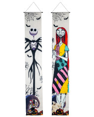 2 Banner aus Stoff Nbxmas H. ca. 180 cm x L. ca. 30 cm in Beutel mit Aufhänger