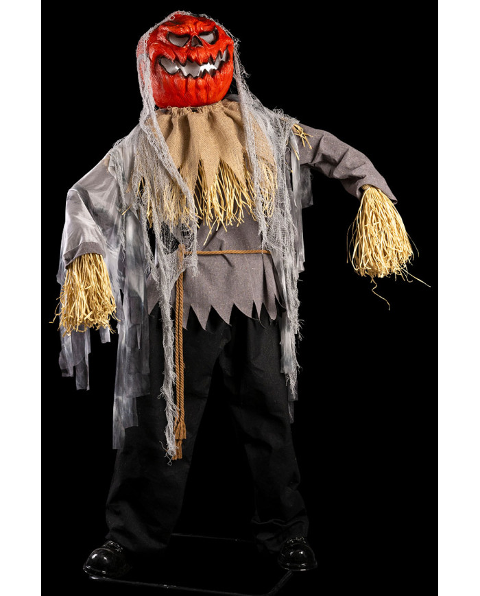 Kürbismonster auf Sockel mit Licht, Ton und Bewegung (Batterien enthalten) H. ca. 190 cm in Beutel