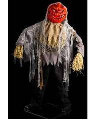 Monstruo calabaza en pedestal con luces, sonido y movimiento (pilas incluidas) de unos 190 cm de altura en bolsa