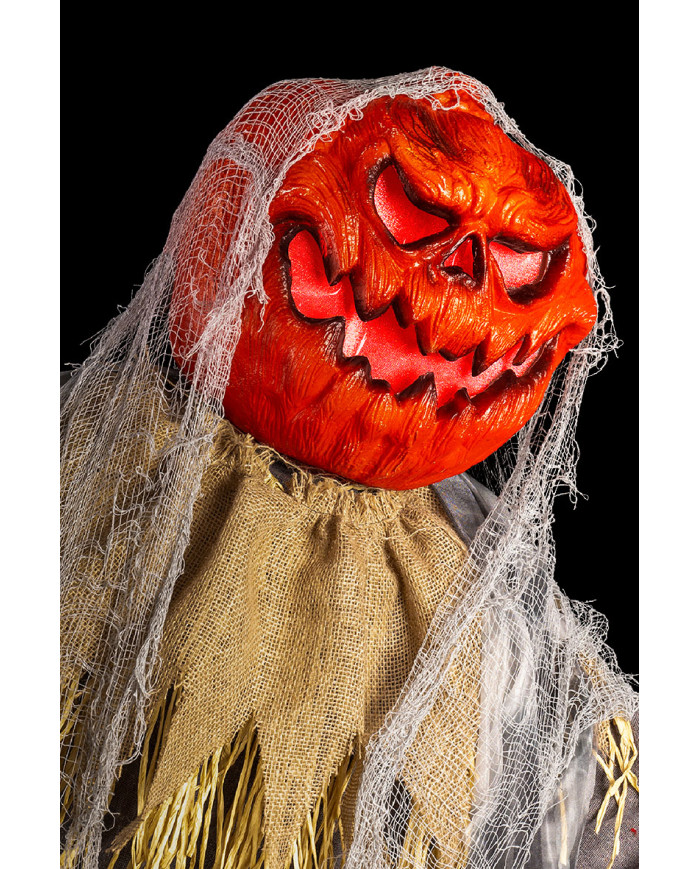 Monstruo calabaza en pedestal con luces, sonido y movimiento (pilas incluidas) de unos 190 cm de altura en bolsa